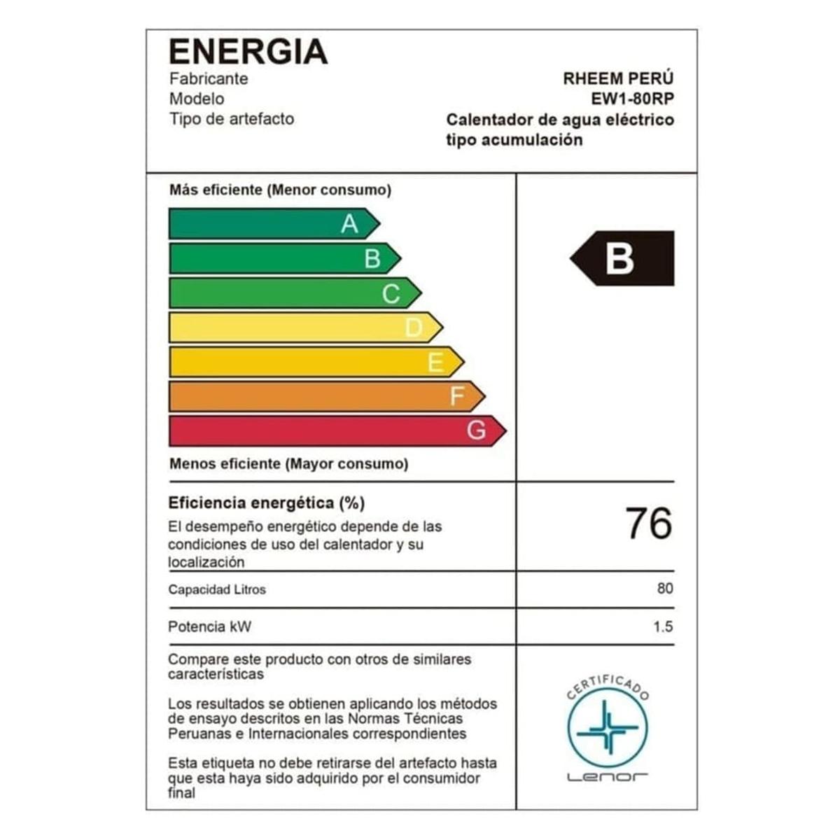 Terma De Acumulación Al Smart Electrica 80L - Blanco