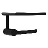 Porta Rollo Martini Con Repisa Para Baño Mate - Negro