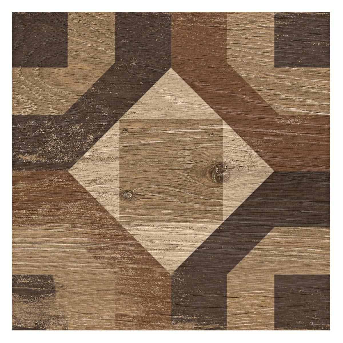 Porcelanato Hidraulicwood Moka Mate - 20x20 - 0.60 m2