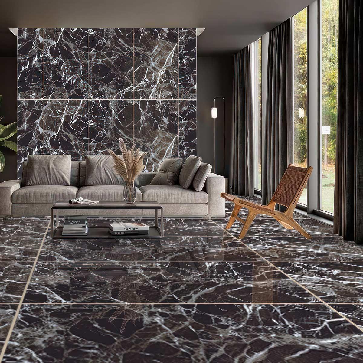 Porcelanato Zodiac Café Brillante - 60X120 cm - 1.44 m2