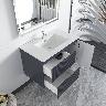 Mueble De Baño Golden Bath Tamis Gris 80X50X46 Cm C/ Rebose Inc. Lavatorio Empotrar