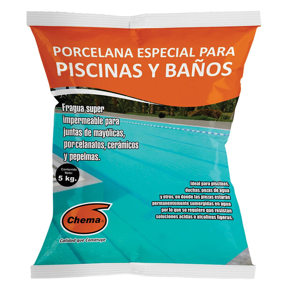 Fragua Porcelana Especial Para Piscinas Y Baños 5 KG - Blanco