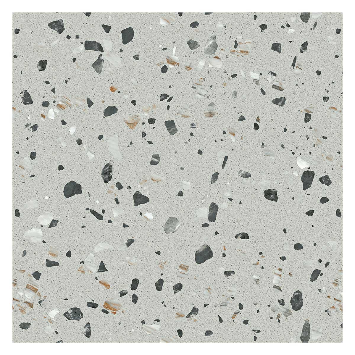 Porcelanato Terrazo Gris Brillante - 60X60 cm - 1.44 m2