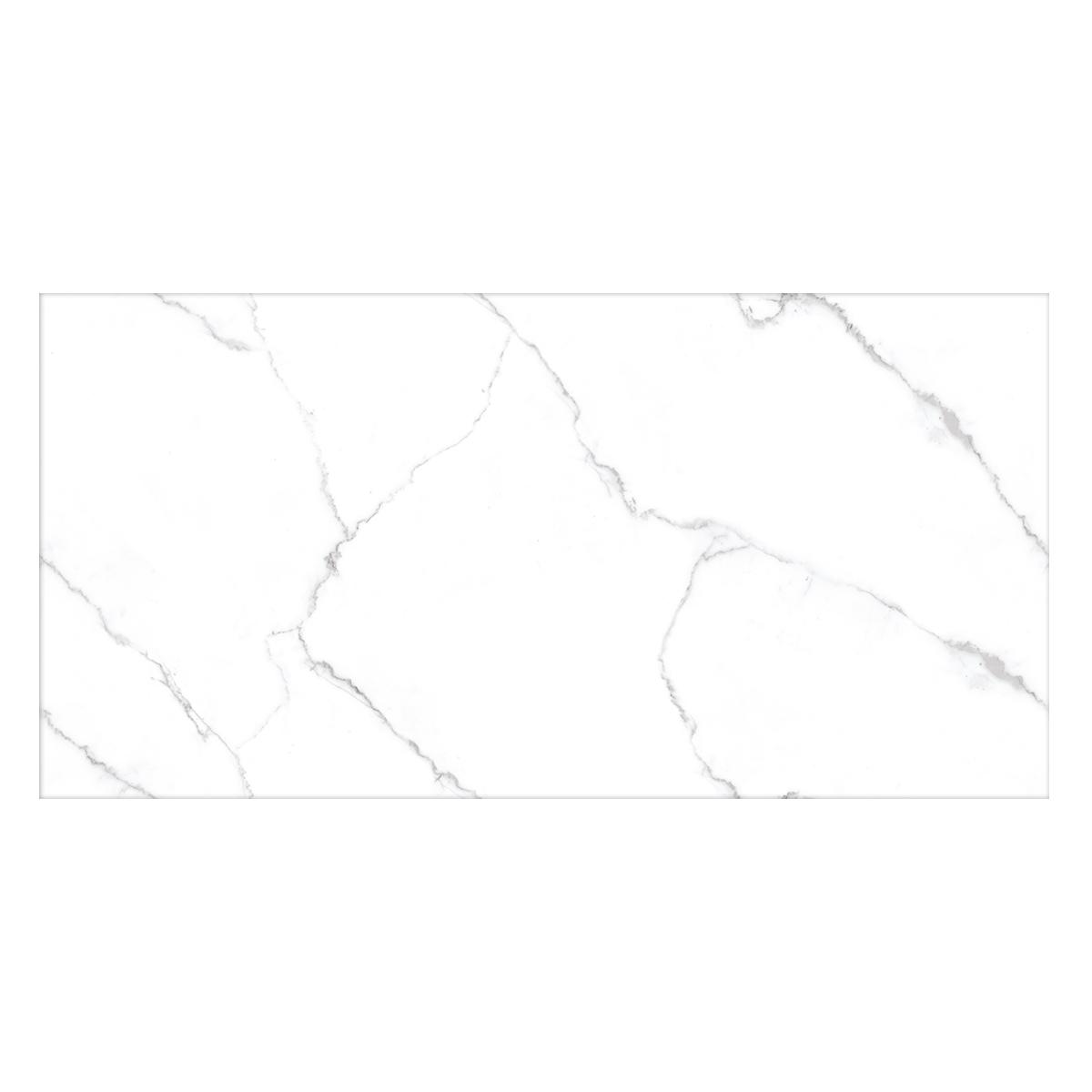 Porcelanato Carrara Blanco Brillante - 60X120 cm - 1.44 m2