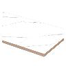 Porcelanato Carrara Blanco Brillante - 60X120 cm - 1.44 m2
