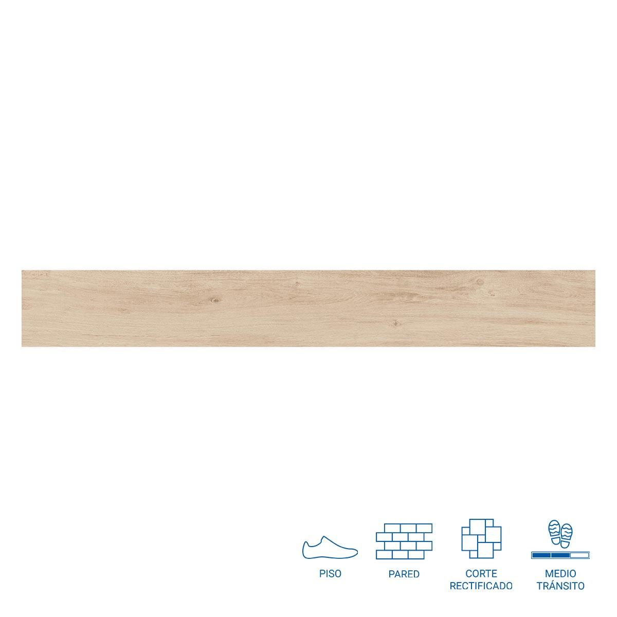 Porcelanato Dama Beige Natural - 20x150 cm - 2.10 m2