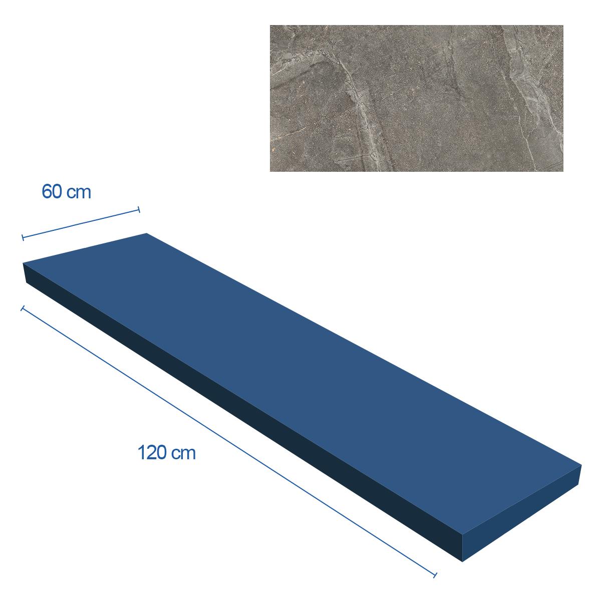 Porcelanato Eureka Marrón Mate - 60X120 cm - 1.44 m2