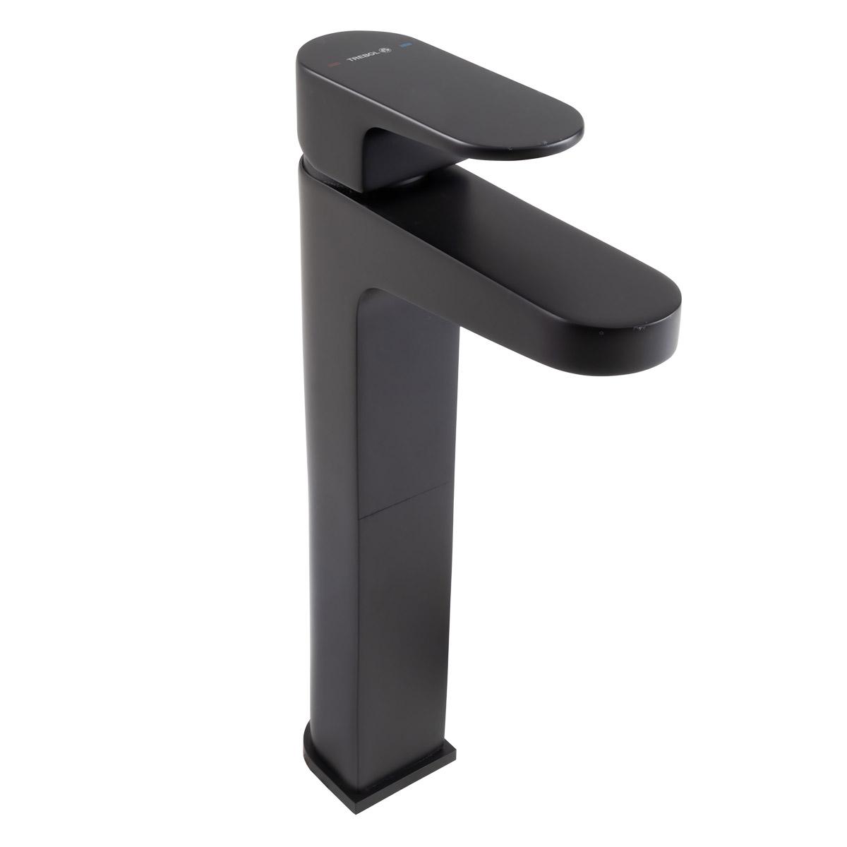 Monocomando Oxford Para Lavatorio Pico Alto - Negro