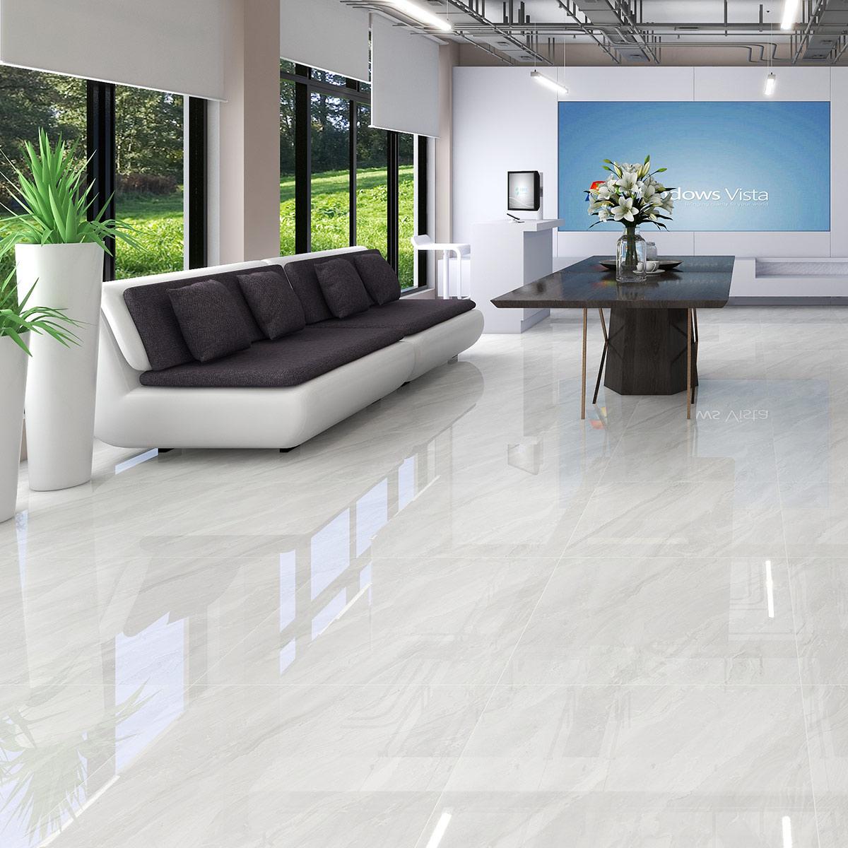 Porcelanato Marmol Blanco Pulido - 80X80 cm - 1.92 m2