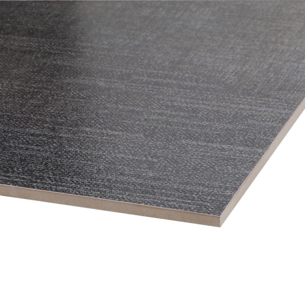 Porcelanato Textil Gris Oscuro Mate - 60X60 cm - 1.44 m2