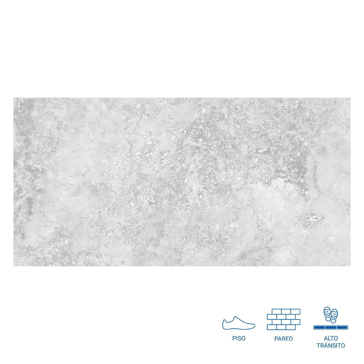 Gres Porcelánico Mineral Stone Plateado Mate - 30X61 cm - 1.67 m2