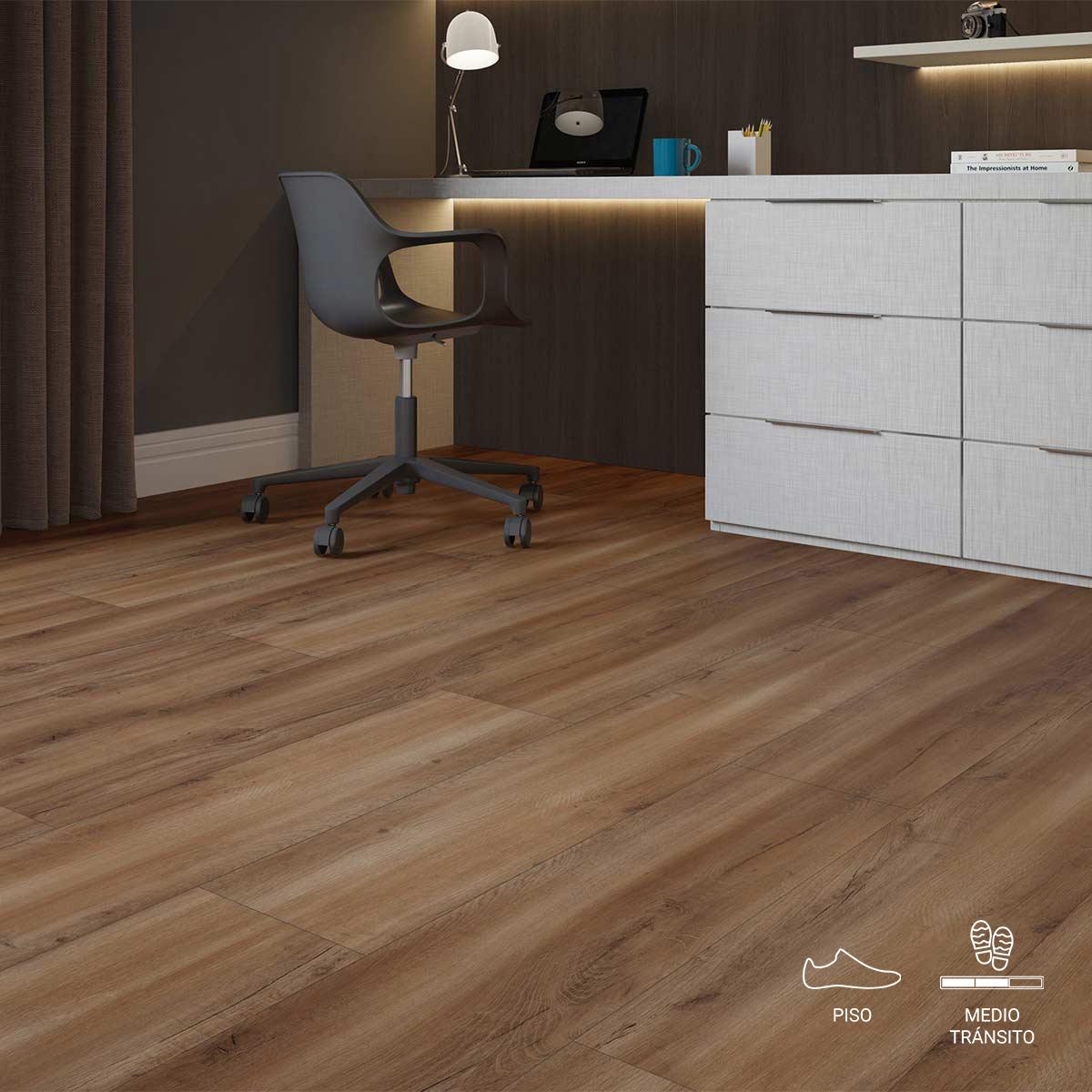 Piso Laminado Harmony El Calafate AC4 Marrón Mate - 24.8 X134 cm - 2.32 m2