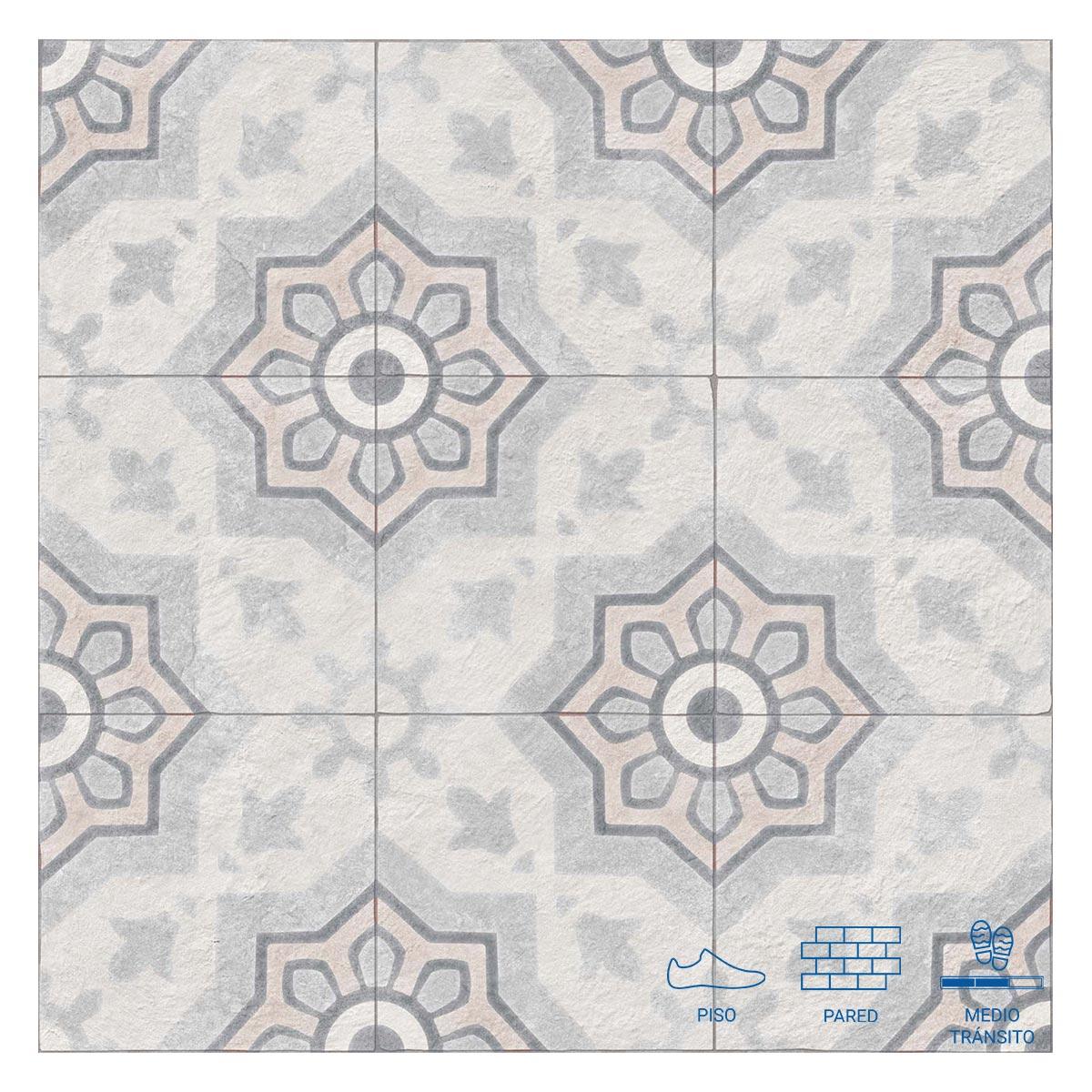 Porcelanato Milos Multicolor Mate - 60X60 cm - 1.44 m2