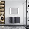 Mueble De Baño Golden Bath Tamis Gris 80X50X46 Cm C/ Rebose Inc. Lavatorio Empotrar