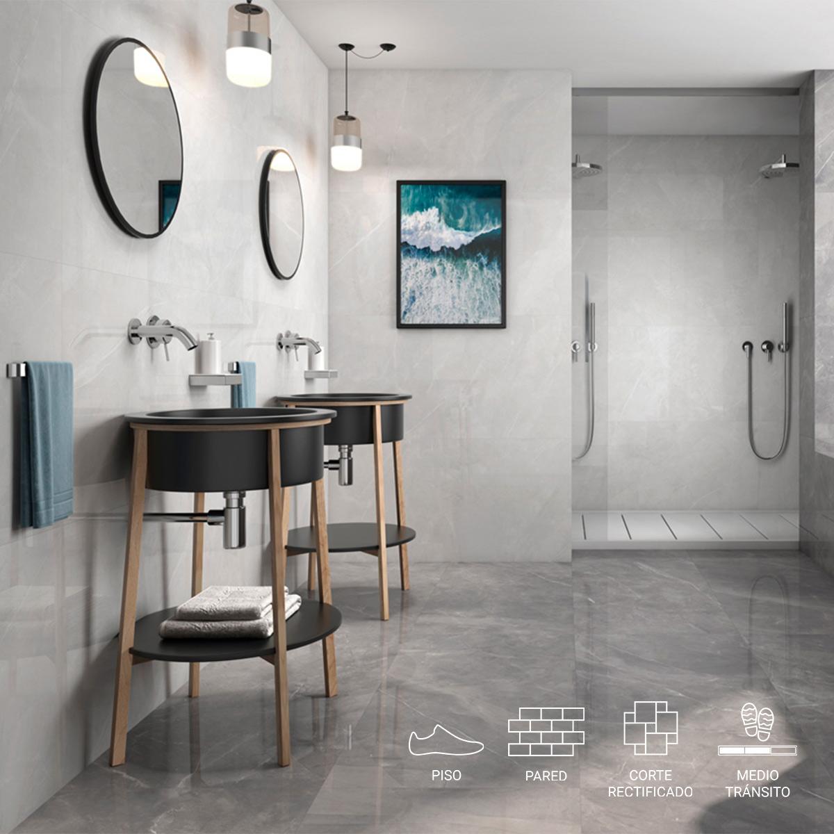 Porcelanato Dagma Blanco Brillante - 60X60 cm - 1.44 m2