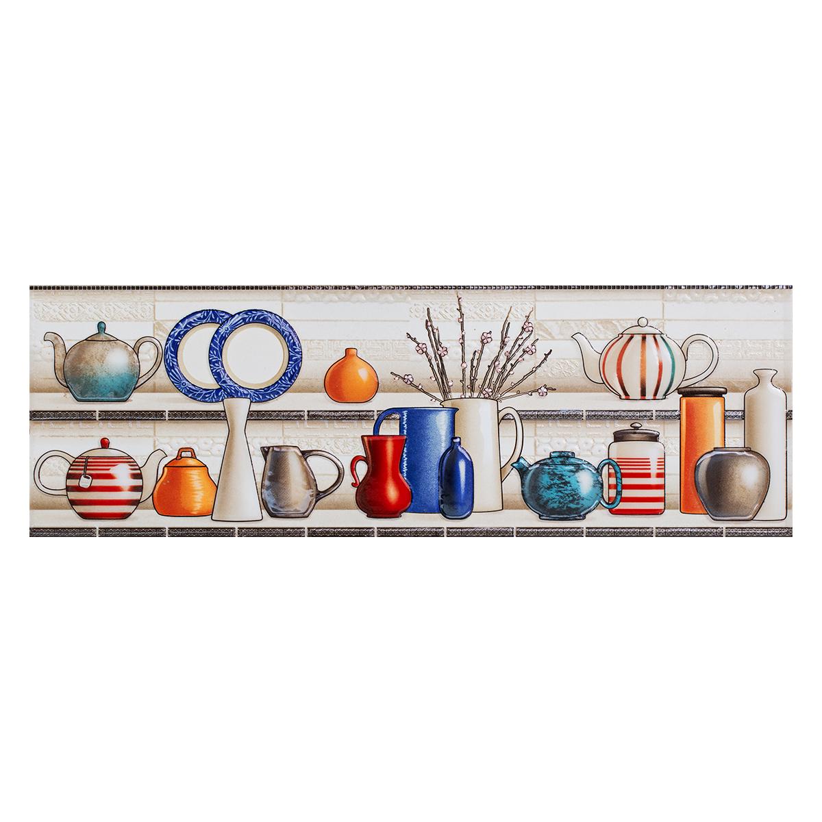 Listelo Nepal Beige Brillante - 14.6X44.3 cm - 1 pza