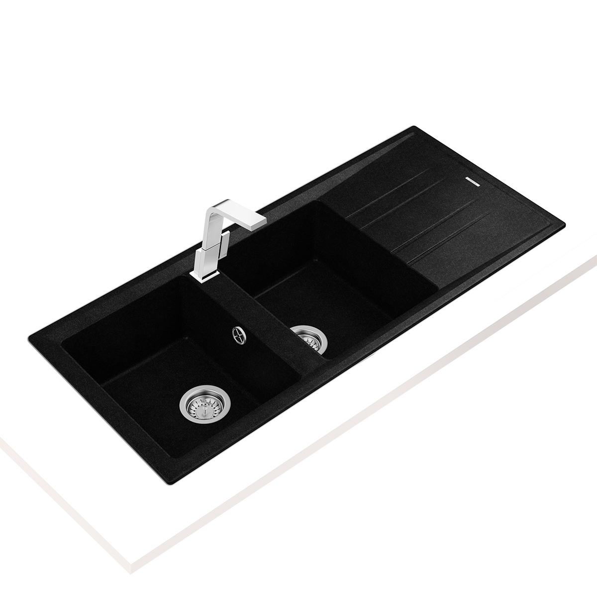 Lavadero Stone Para Sobreponer - Negro