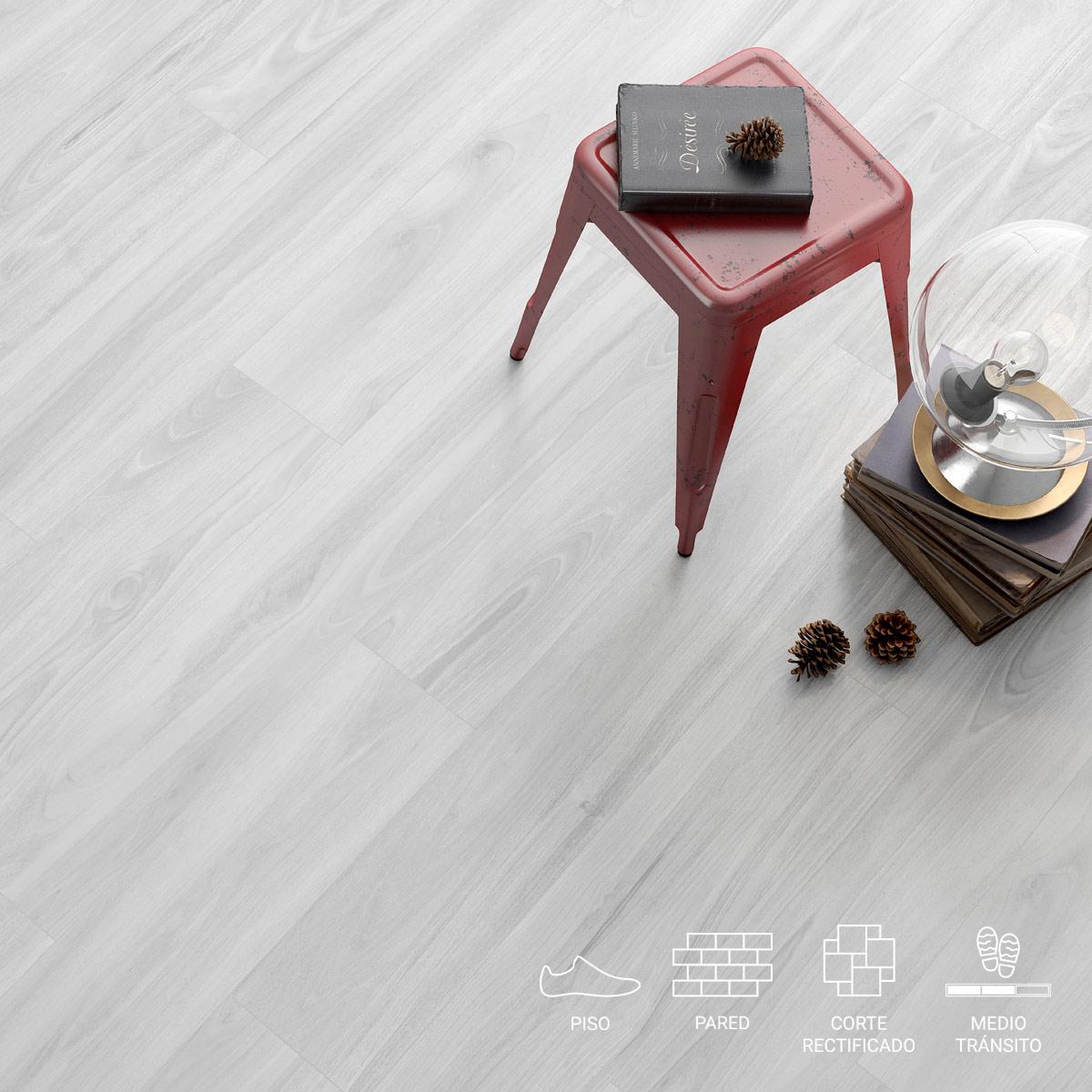 Porcelanato Tabula Blanco Mate - 20X120 cm - 1.68 m2