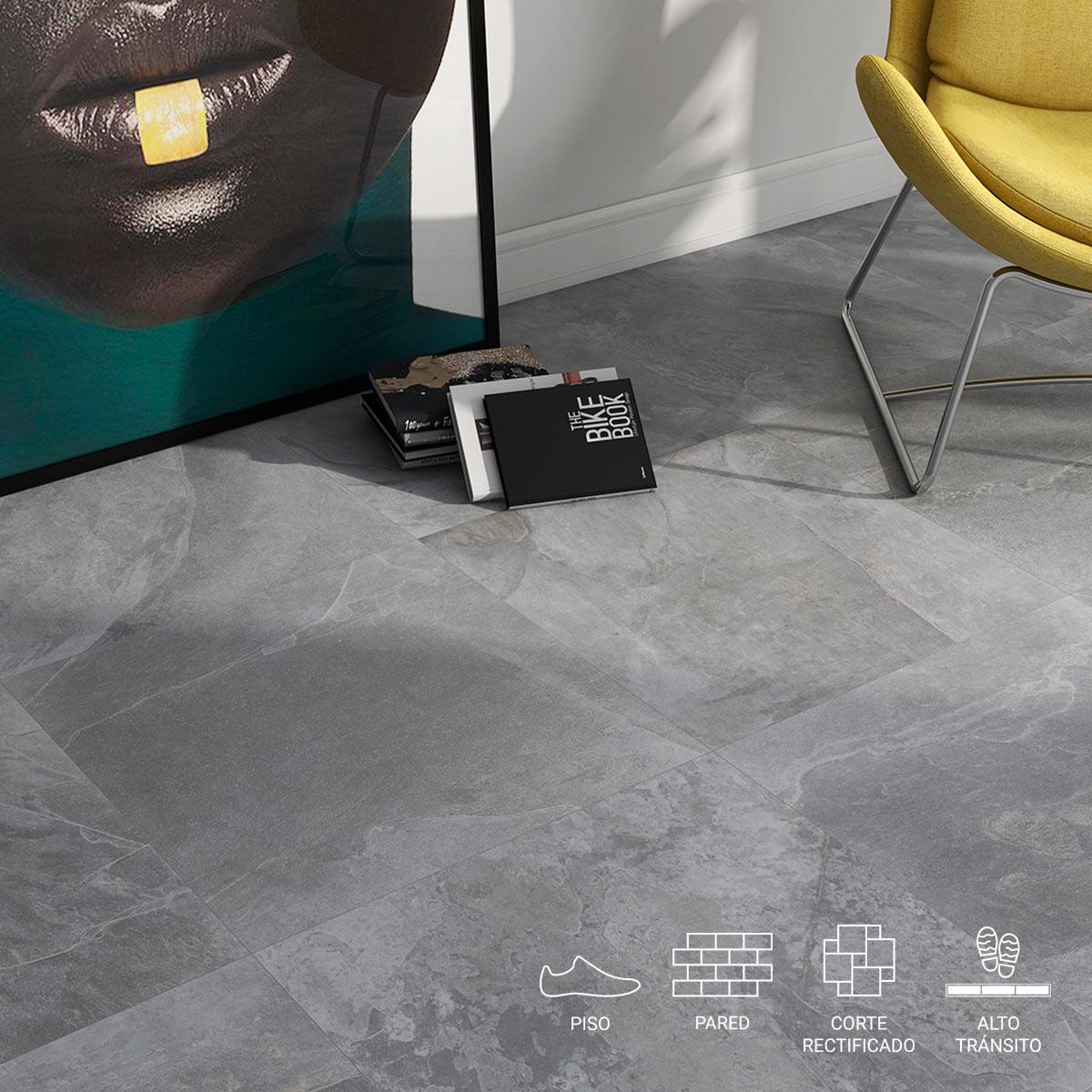 Porcelanato Makai Gris Mate - 60X60 cm - 1.44 m2