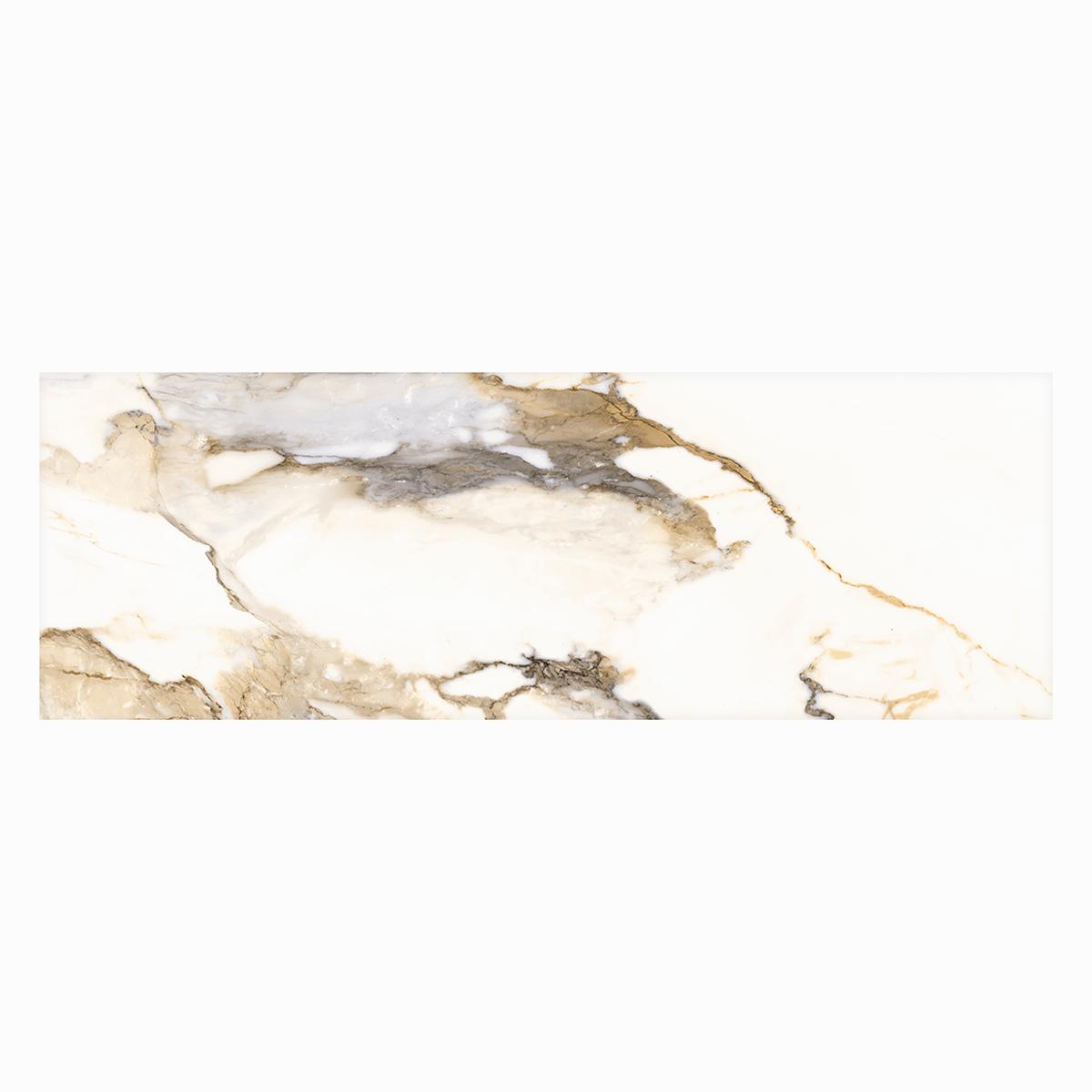Mayólica Valeria Gold Blanco/Dorado Brillante - 25X50 cm - 2.00 m2