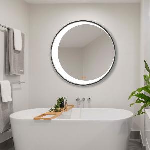 Espejo Eclipse 90 Con Luz Led - Negro