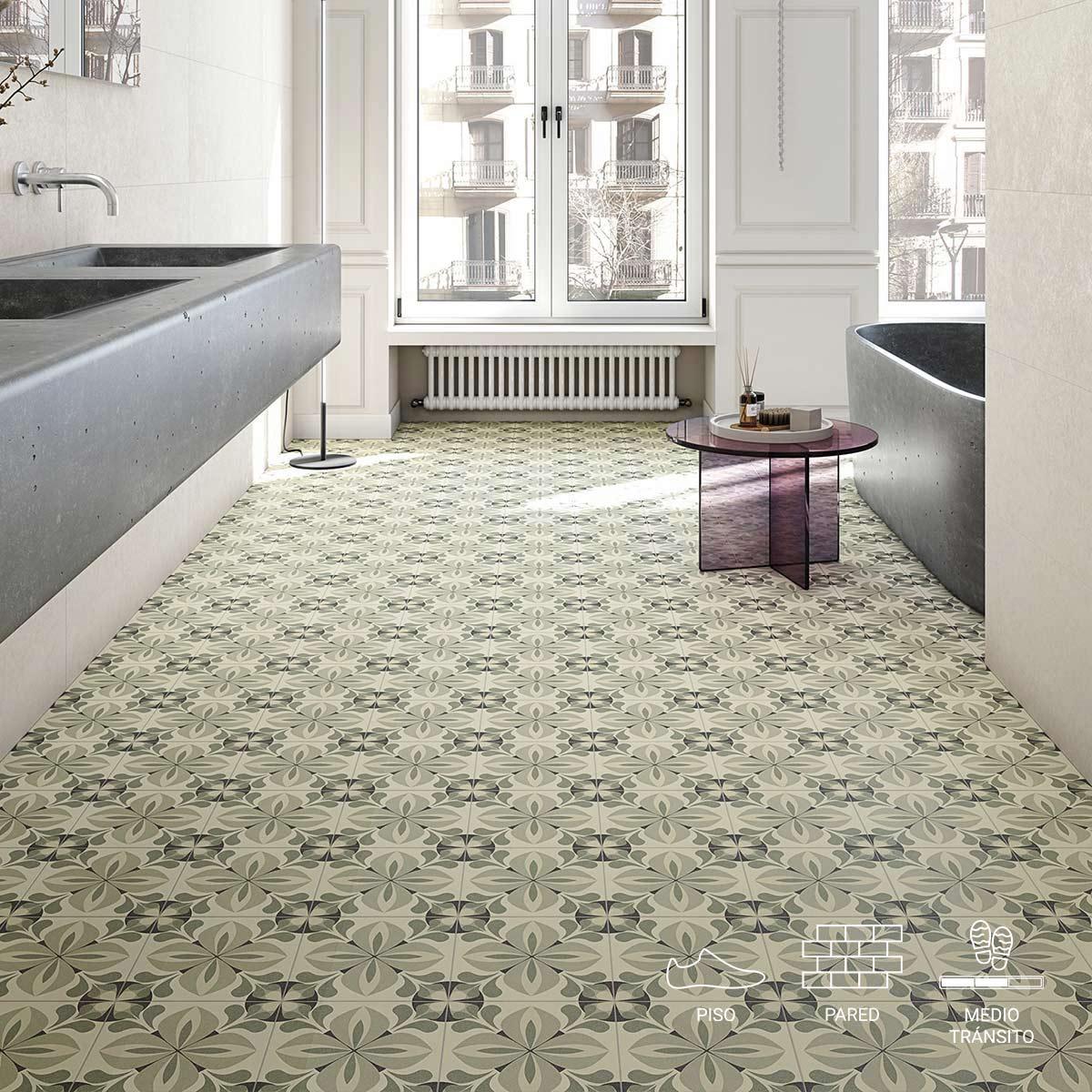 Porcelanato Muaya Multicolor Mate - 20X20 cm - 1.00 m2