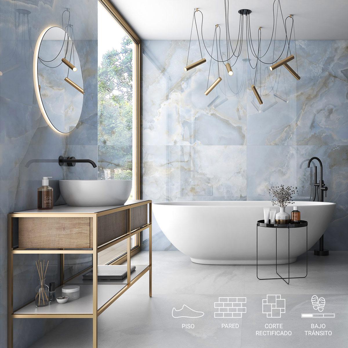 Porcelanato Oni Multicolor Superpulido - 60X120 cm - 1.44 m2