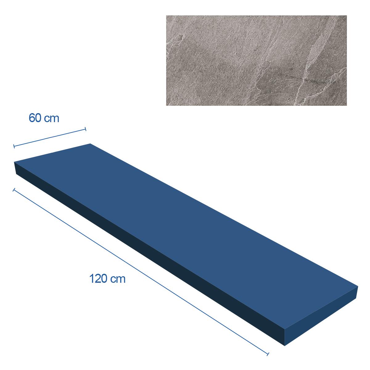 Porcelanato X Rock Gris Mate - 60X120 cm - 1.44 m2