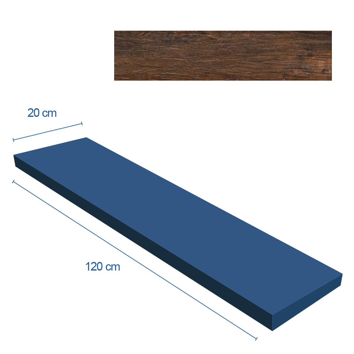 Porcelanato Legno del Notaio Marrón Mate - 20X120 cm - 1.44 m2
