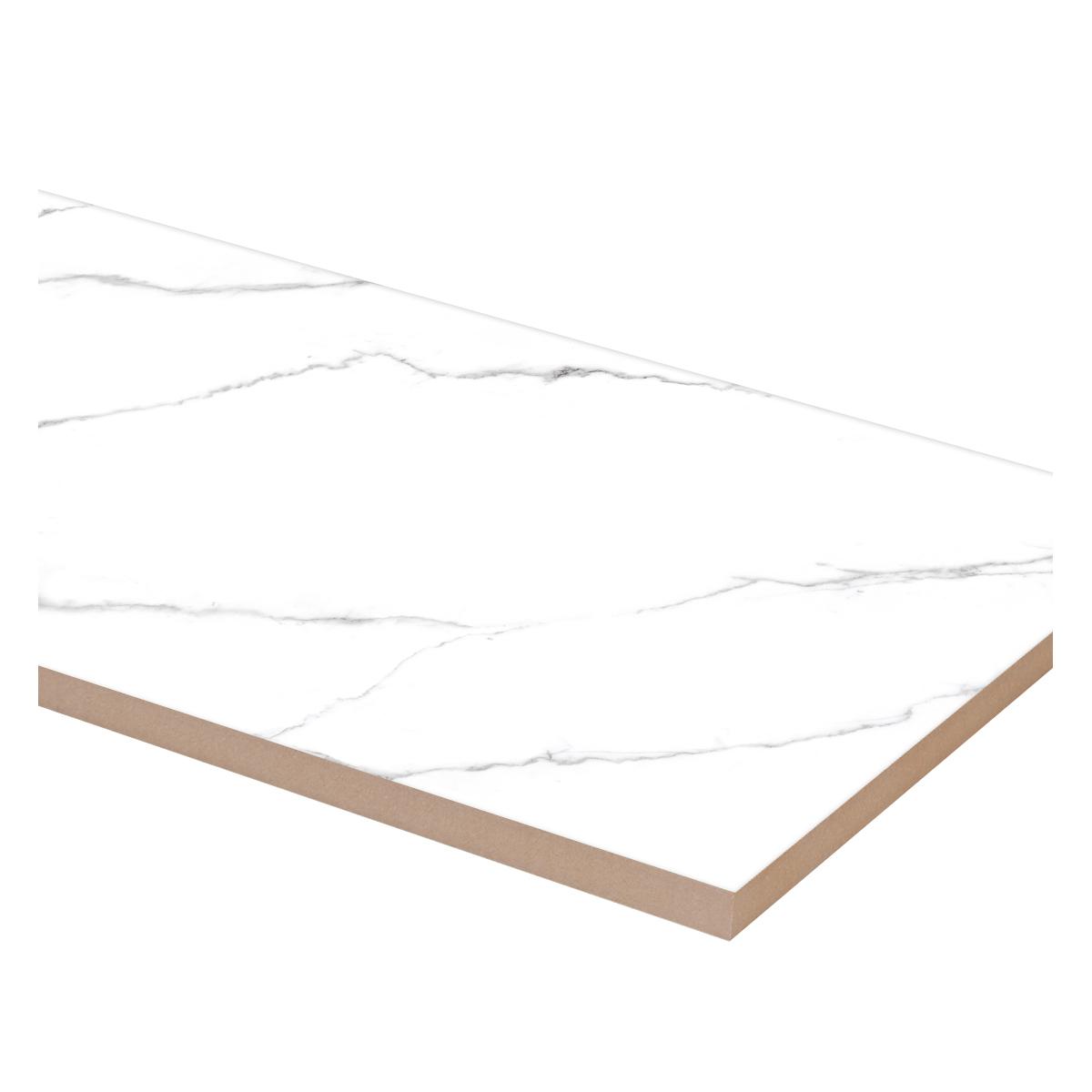 Porcelanato Carrara Blanco Brillante - 60X120 cm - 1.44 m2