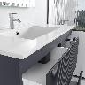 Mueble De Baño Golden Bath Tamis Gris 80X50X46 Cm C/ Rebose Inc. Lavatorio Empotrar
