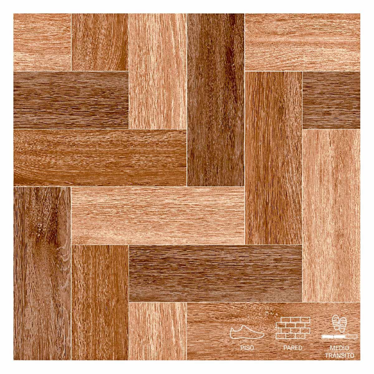 Piso Caylloma Natural Marrón/Beige Brillante - 45X45 cm - 2.44 m2