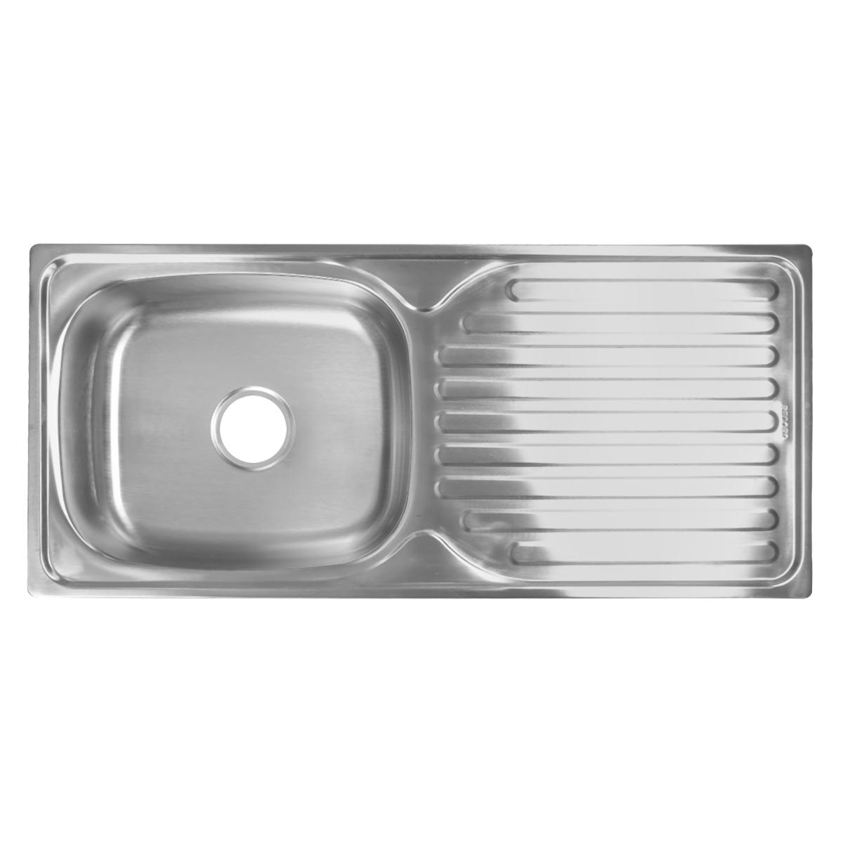Lavadero Record Qenqo 1P St 96X43Cm Cd Ct Rl Ac Inox Inc Des Tramp