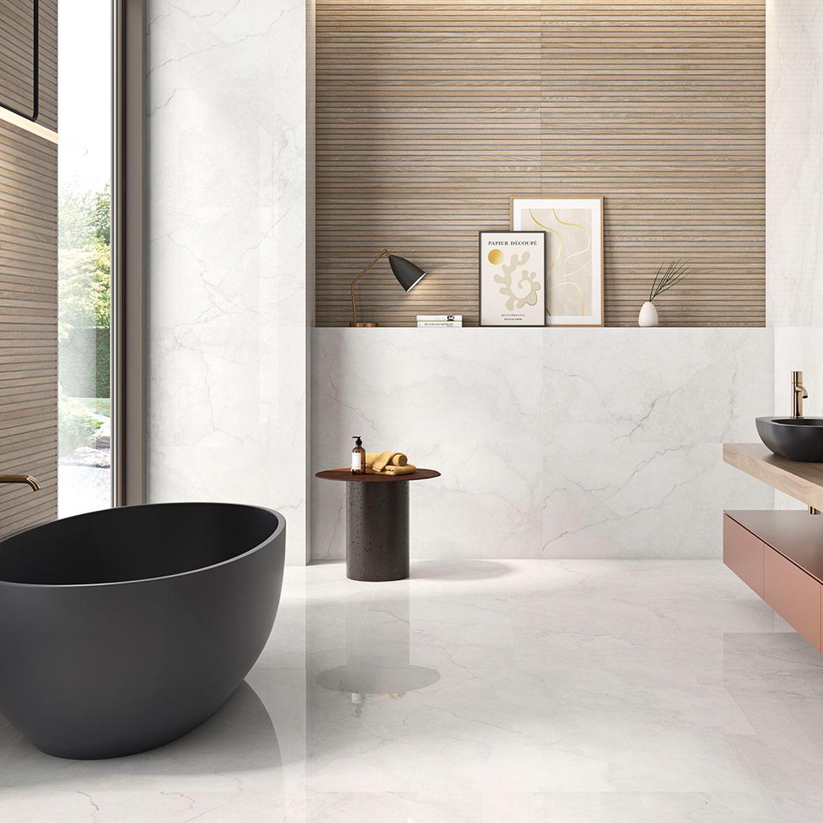 Porcelanato Cronos Blanco Pulido - 60X120 cm - 1.44 m2