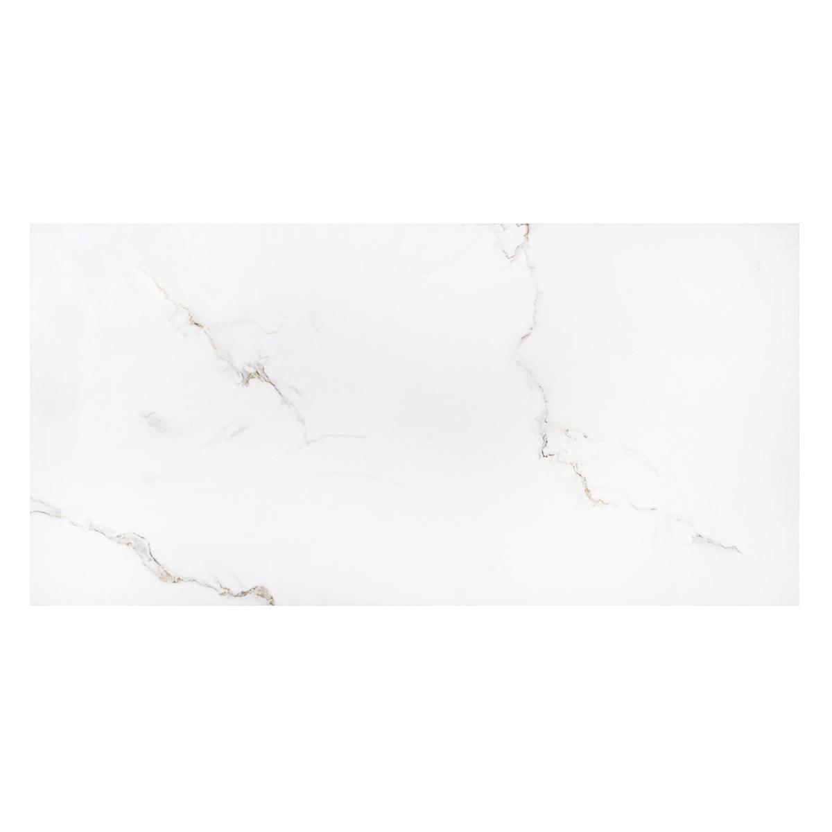 Porcelanato Carrara Blanco Brillante - 60X120 cm - 1.44 m2