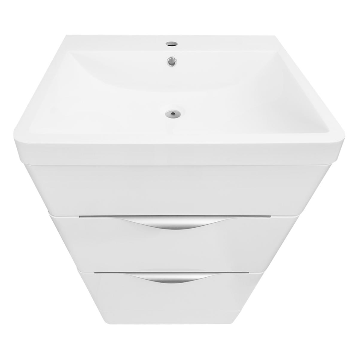 Mueble De Baño Origin Orikum Blanco  65X80X52cm C/Rebose Inc. Bowl Empotrar