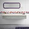Listelo Tulipanes Blanco Brillante - 15X45 cm - 1 pza