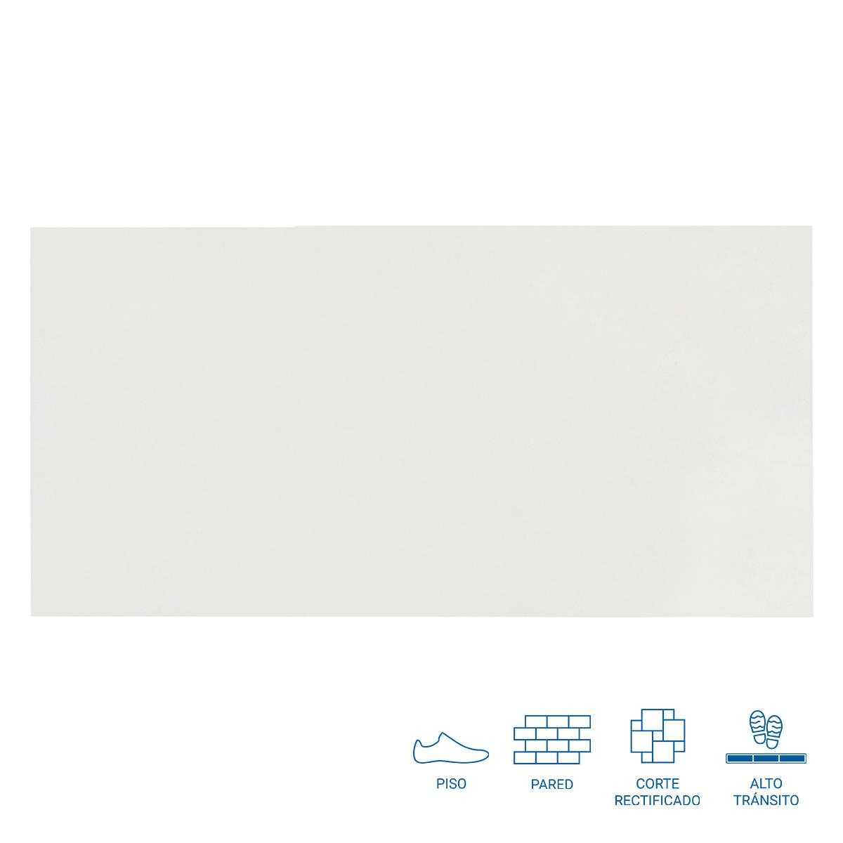Gres Porcelánico Abitare Concreto Plateado Mate XL - 58 x 118 cm -  1.38 m2