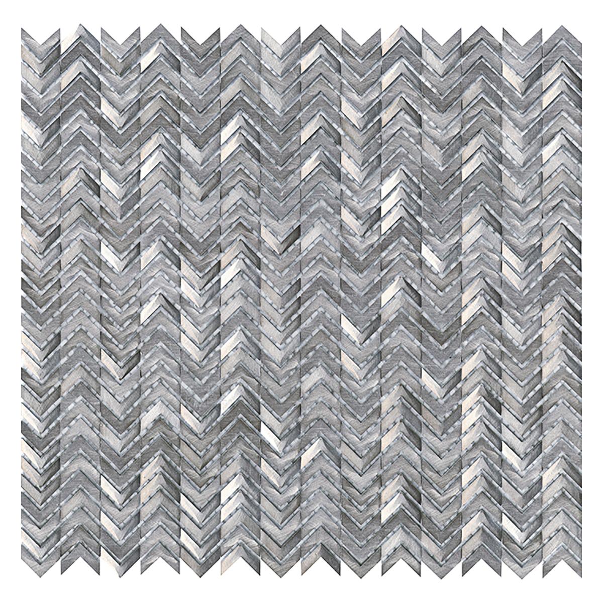 Mosaico Gravity Plateado Brillante - 29.8X30 cm - 1 pza