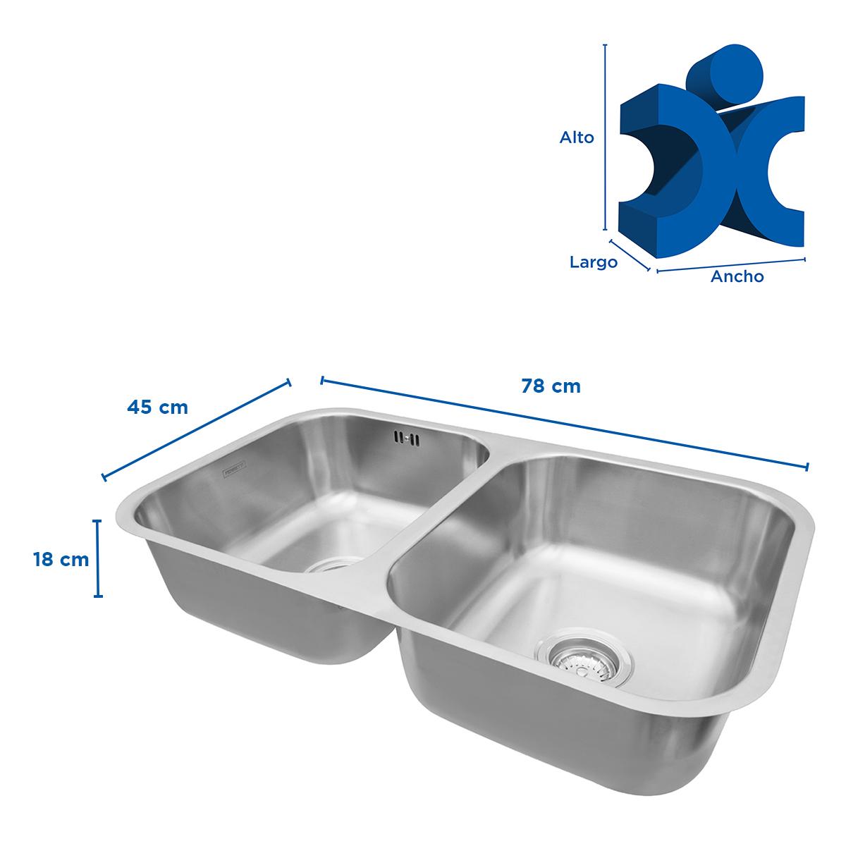 Lavadero Holland Para Empotrar - Acero