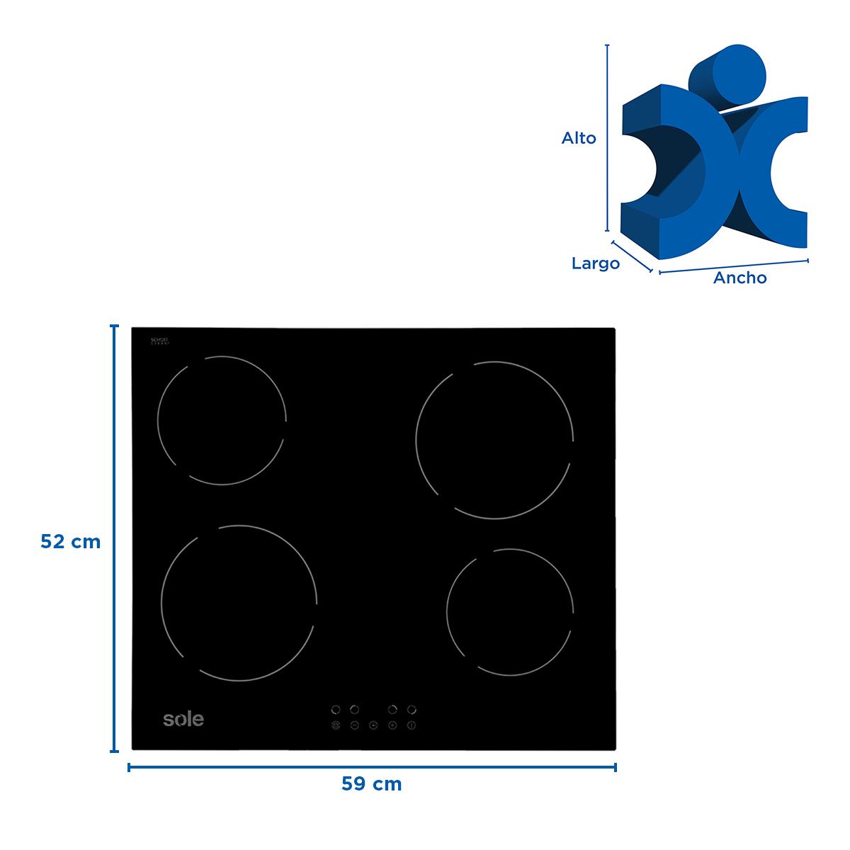 Cocina Encendido Eléctrico SOLCO021V2 Empotrable